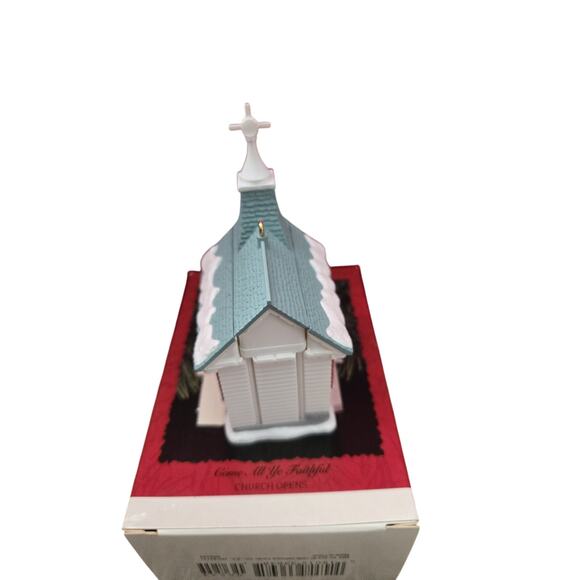 #17 Hallmark Keepsake Ornament Come All Ye Faithful Church Opens 1996 Collectors - Picture 6 of 8